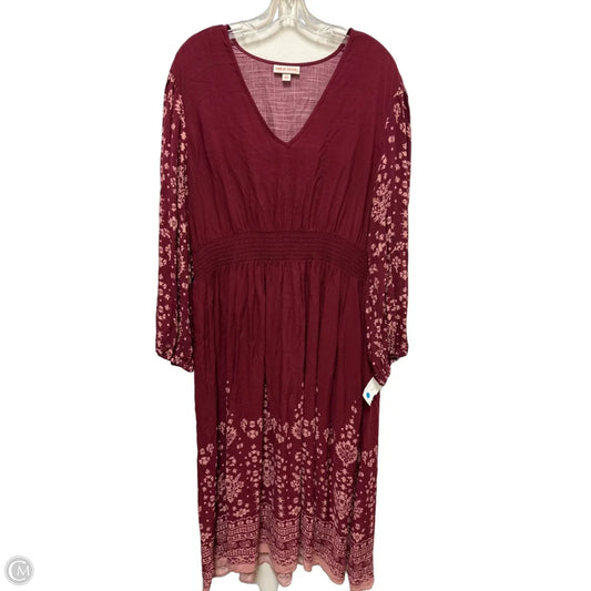 Dress Casual Maxi By Knox Rose In Red, Size: Xl