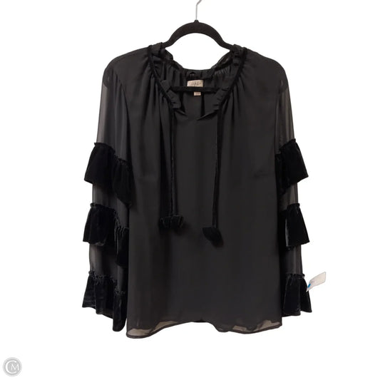 Top Long Sleeve By Style And Company In Black, Size: L
