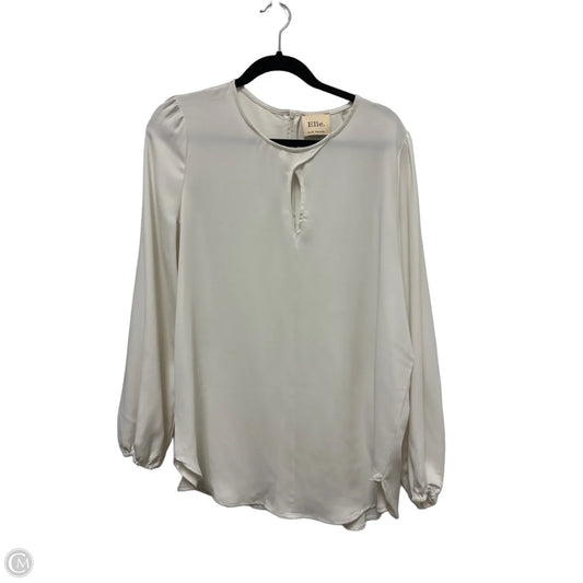 Top Long Sleeve By Elie Tahari In White, Size: L