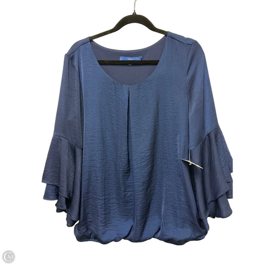 Top Long Sleeve By Apt 9 In Blue, Size: Xl