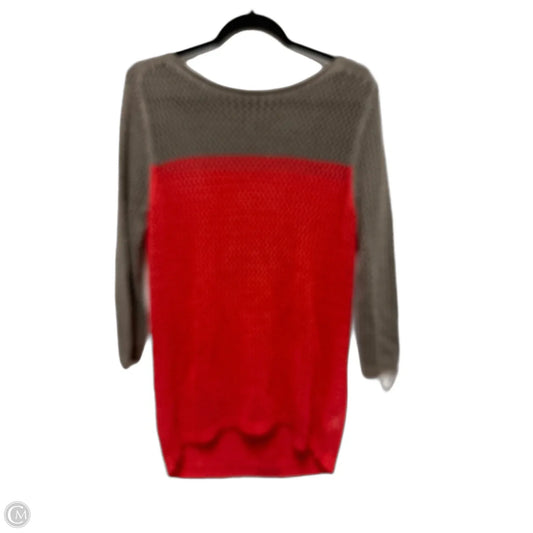 Sweater By Apt 9 In Brown & Pink, Size: L