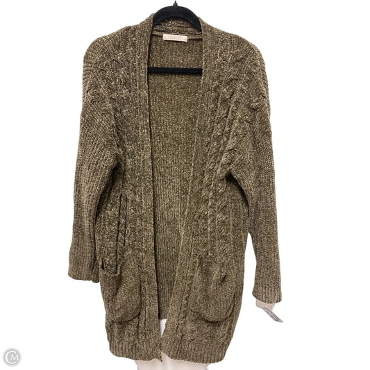 Sweater Cardigan By Active Usa In Green, Size: M