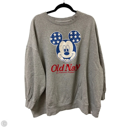 Sweatshirt Crewneck By Old Navy In Grey, Size: 3x