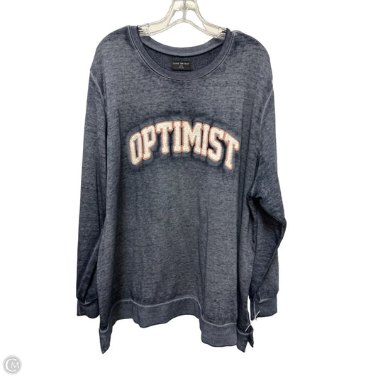 Sweatshirt Crewneck By Lane Bryant In Blue, Size: 3x