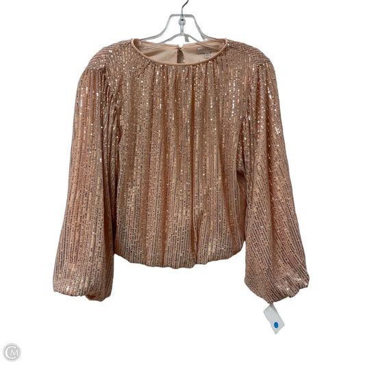 Top Long Sleeve By Flying Tomato In Cream, Size: S