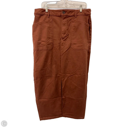 Pants Wide Leg By Universal Thread In Brown, Size: 14