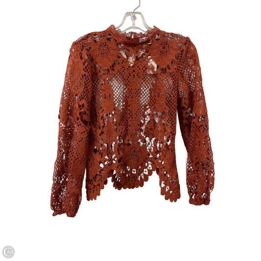 Top Long Sleeve By Jealous Tomato In Brown, Size: S