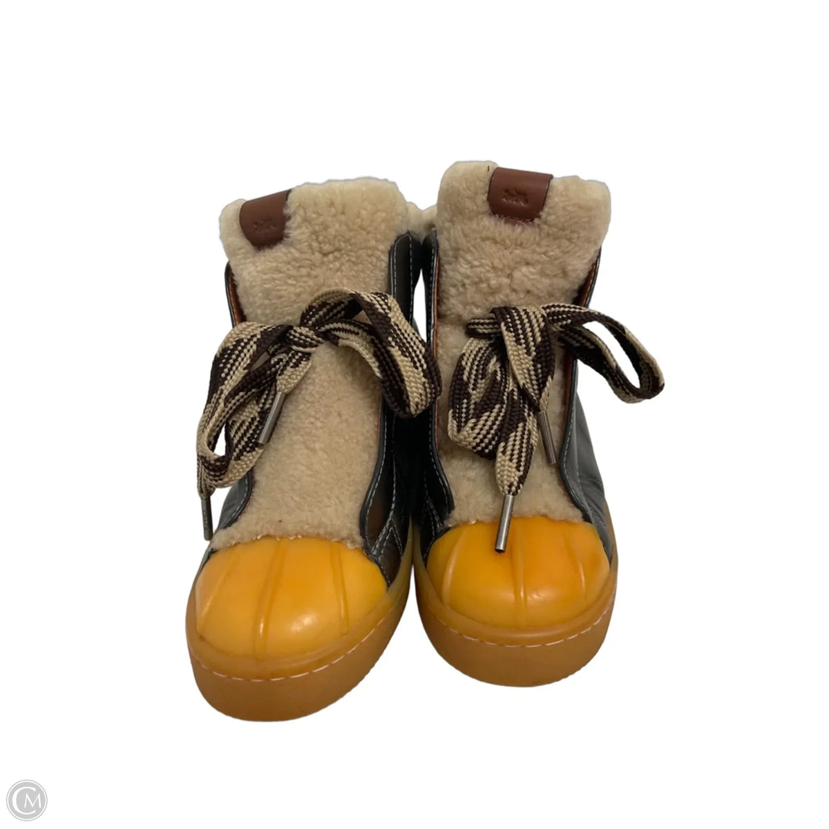 Boots Designer By Coach In Grey, Size: 6