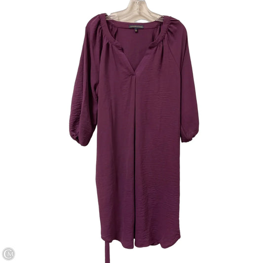 Dress Casual Short By Adrienne Vittadini In Purple, Size: L
