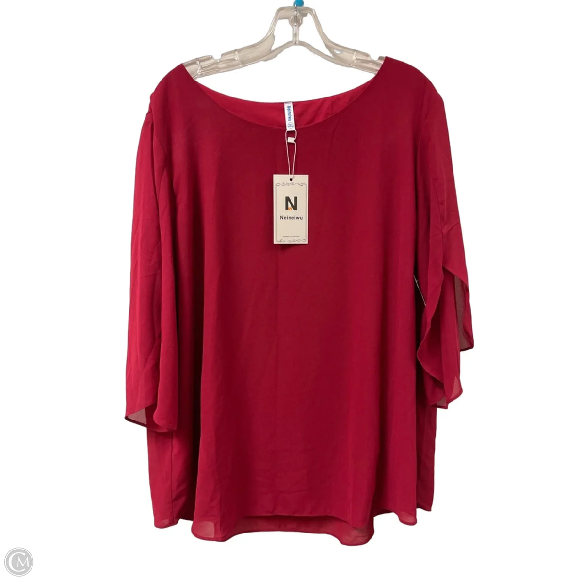 Top Long Sleeve By Clothes Mentor In Red, Size: 2x