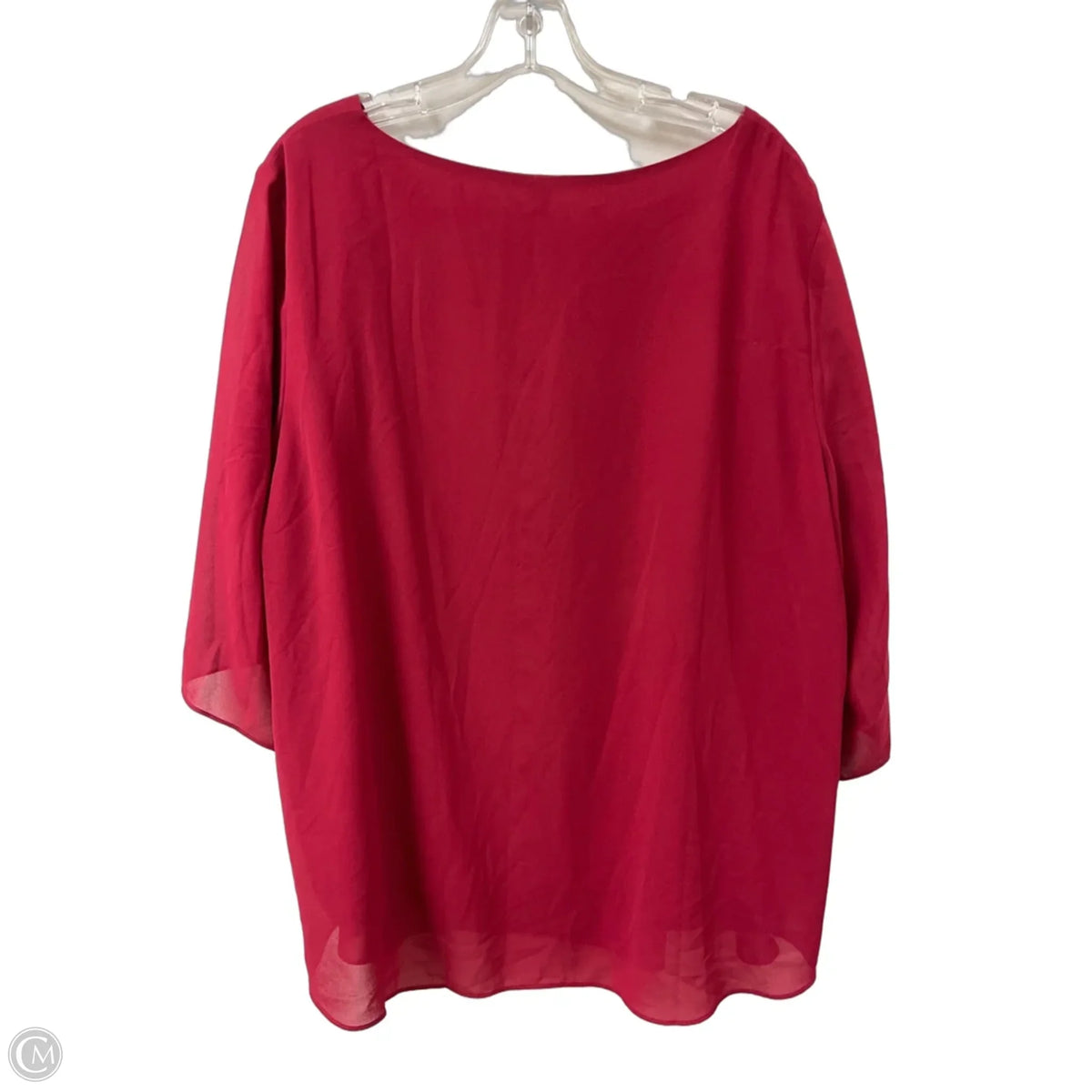 Top Long Sleeve By Clothes Mentor In Red, Size: 2x