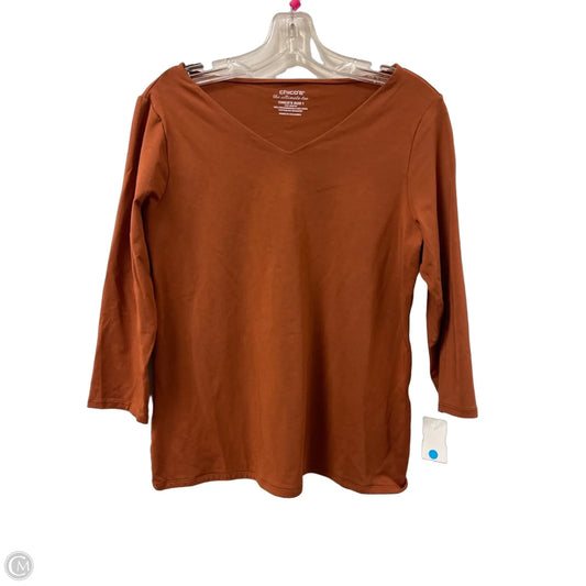 Top Long Sleeve By Chicos In Brown, Size: M