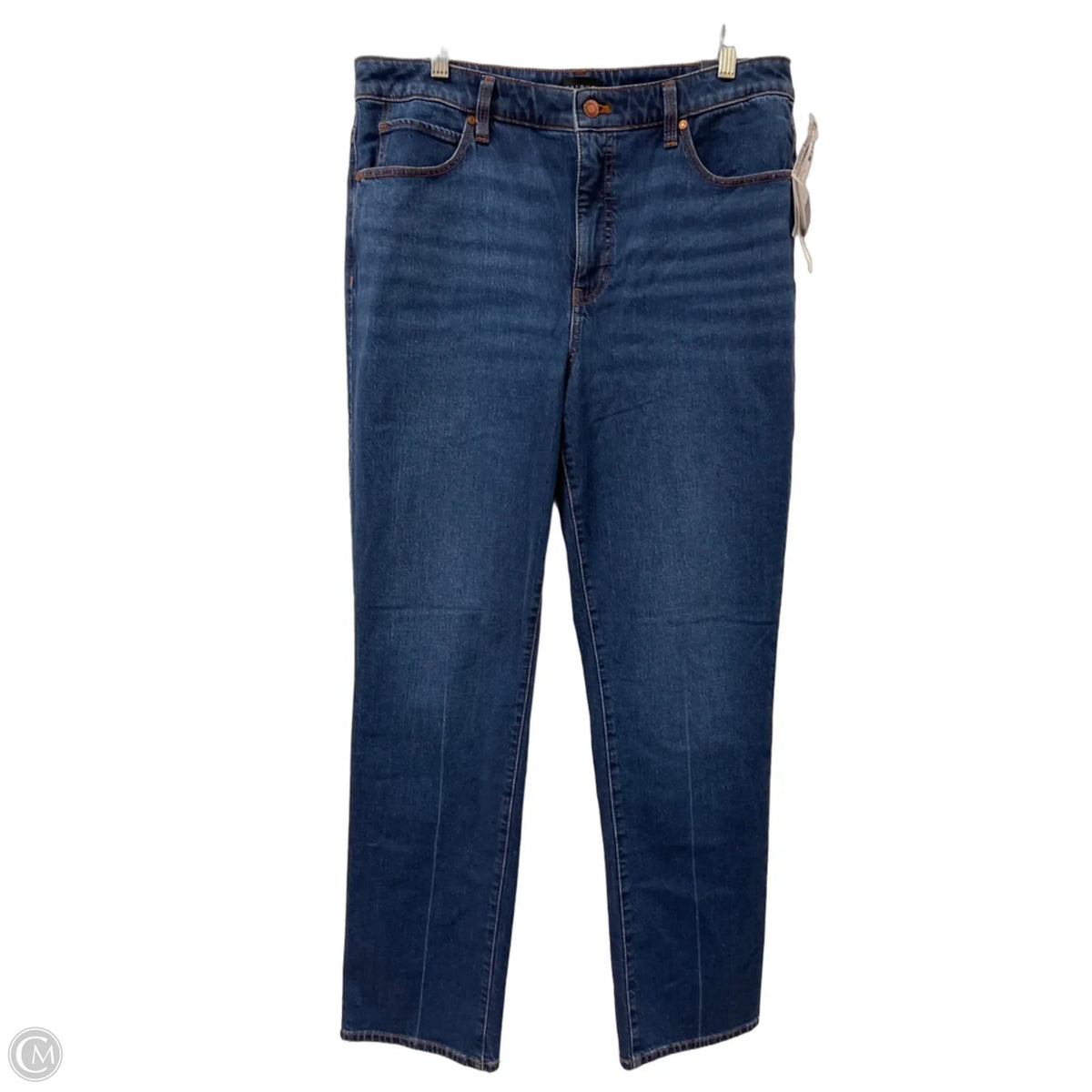 Jeans Straight By Talbots In Blue Denim, Size: 12