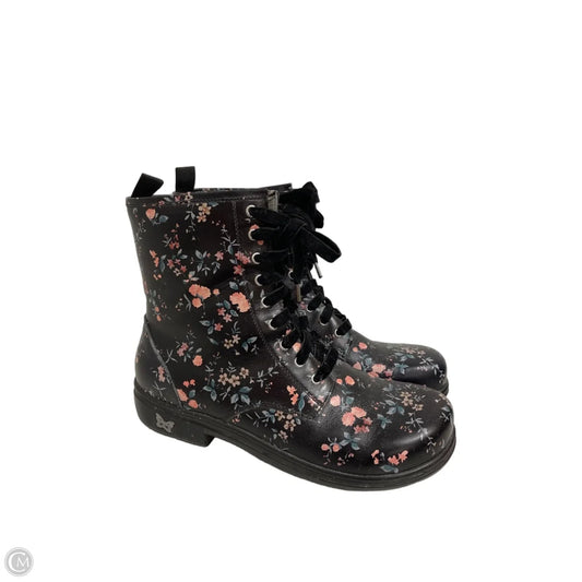 Boots Combat By Alegria In Floral Print, Size: 11.5