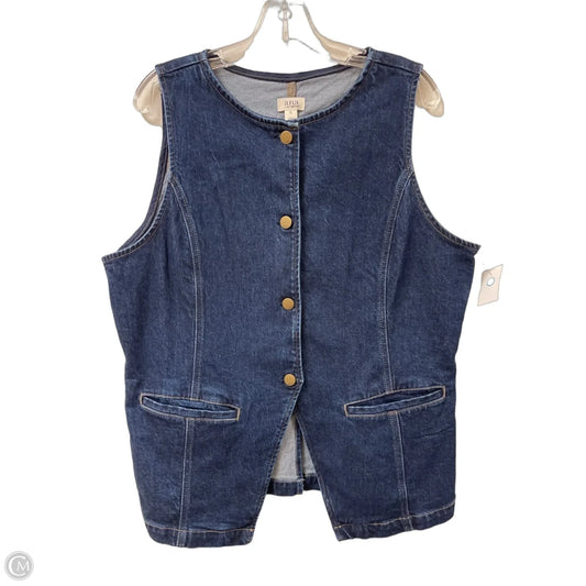 Vest Other By Ana In Blue Denim, Size: Xl