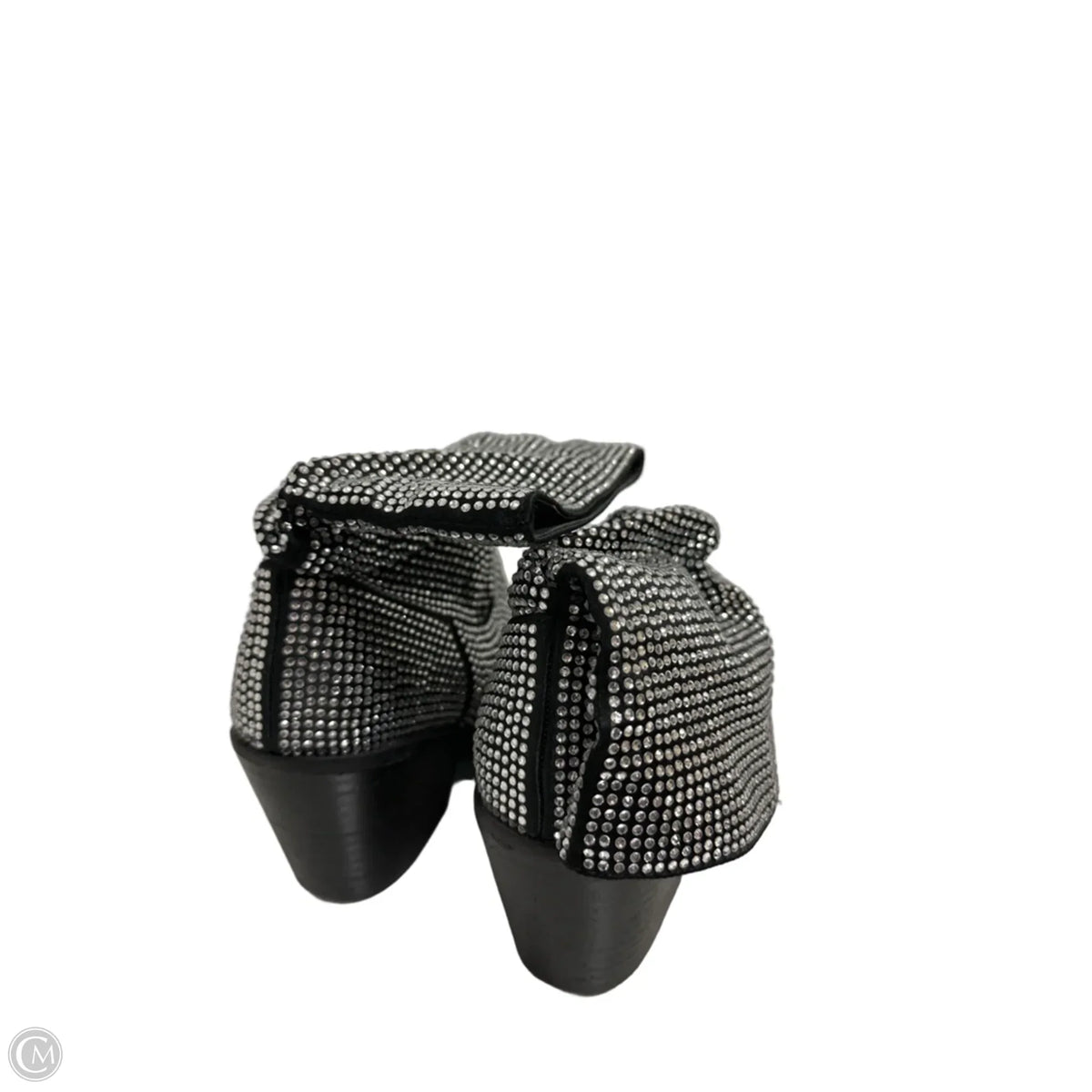 Boots Ankle Heels By Clothes Mentor In Silver, Size: 9