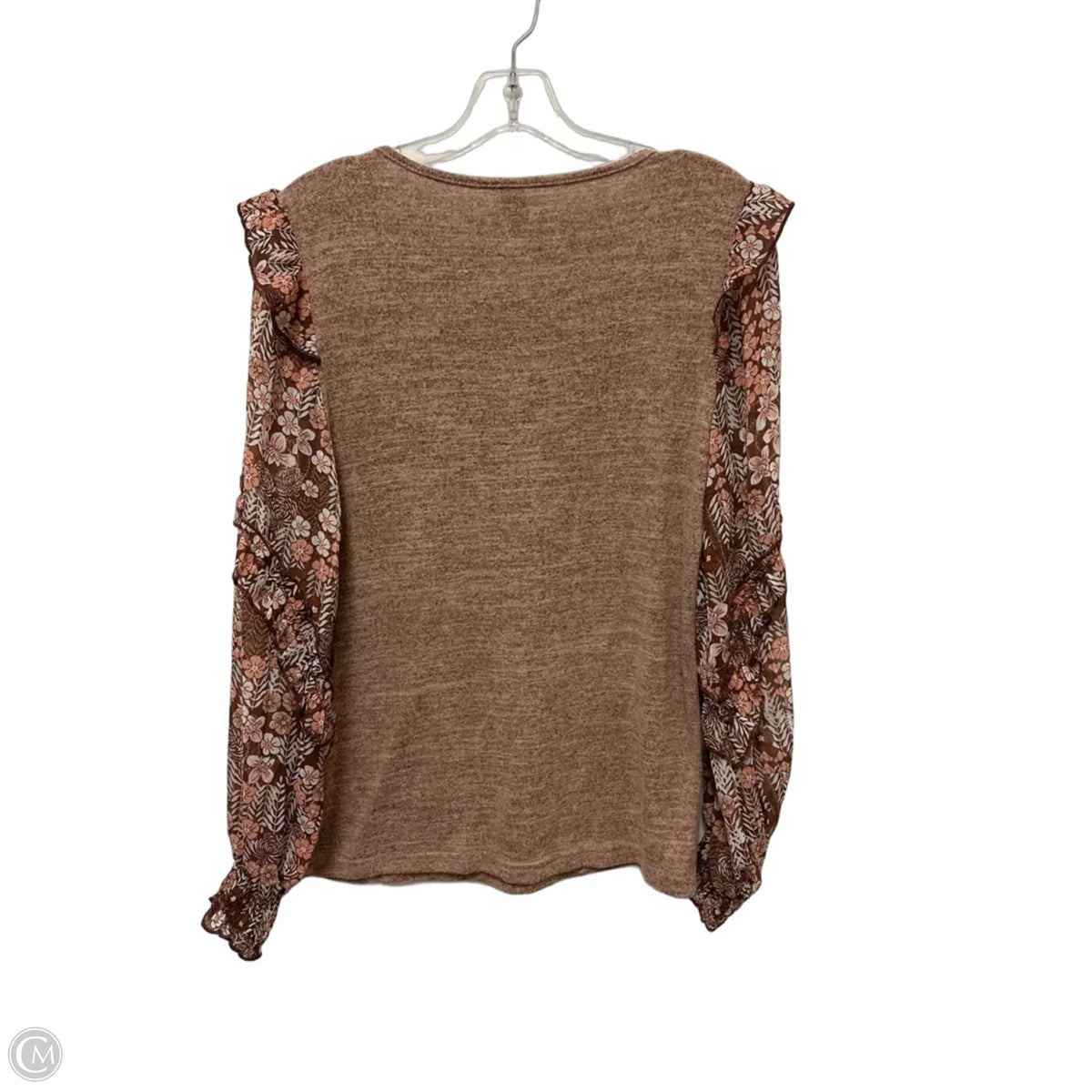 Top Long Sleeve By Shein In Brown, Size: S