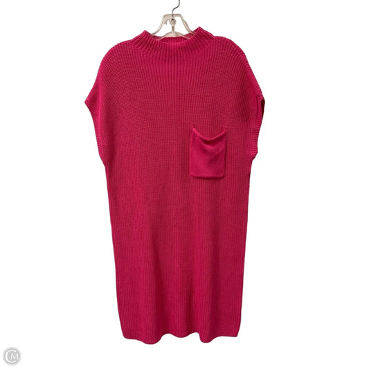 Dress Sweater By Zenana In Pink, Size: L