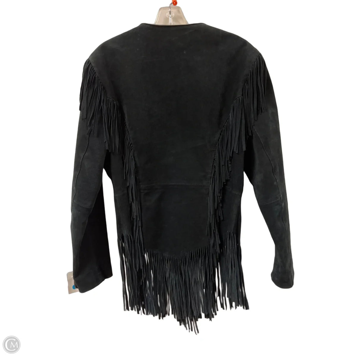 Jacket Leather By Clothes Mentor In Black, Size: L