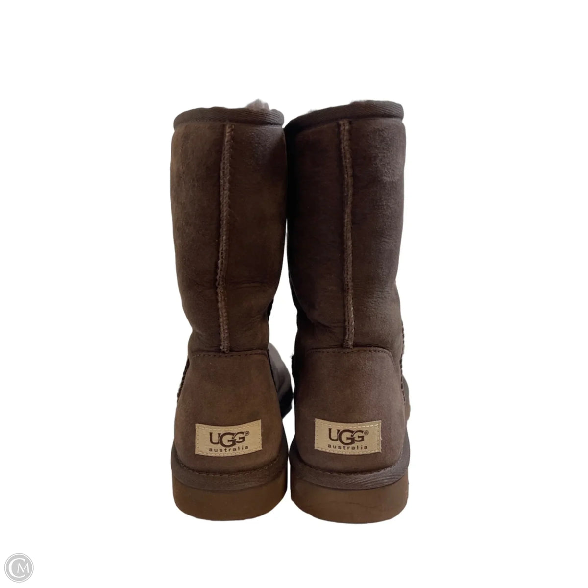 Boots Designer By Ugg In Brown, Size: 9