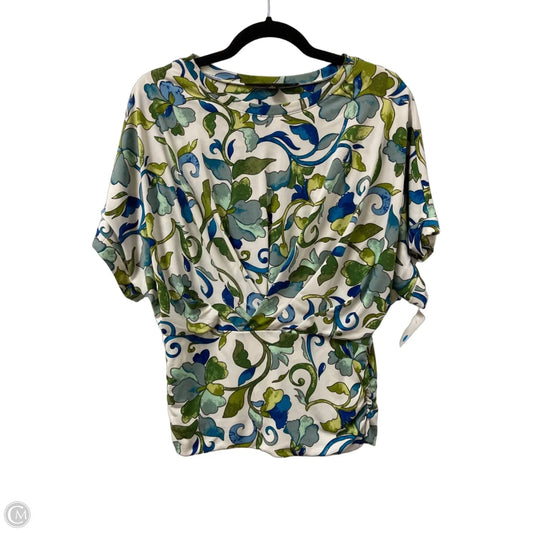 Top Short Sleeve By Cynthia Steffe In Blue & Green, Size: M