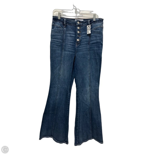 Jeans Flared By Flying Monkey In Blue Denim, Size: 12