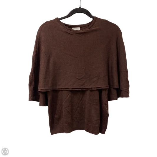 Sweater Short Sleeve By H&m In Brown, Size: M
