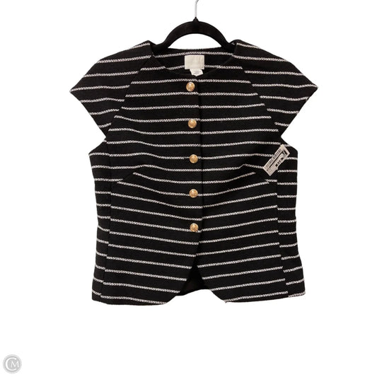 Blouse Sleeveless By H&m In Black & White, Size: M