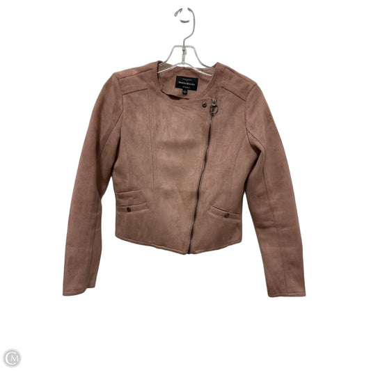 Jacket Moto By Haute Monde In Brown, Size: S