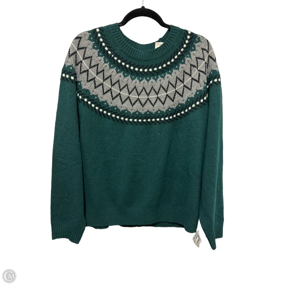 Sweater By Weatherproof In Green, Size: M