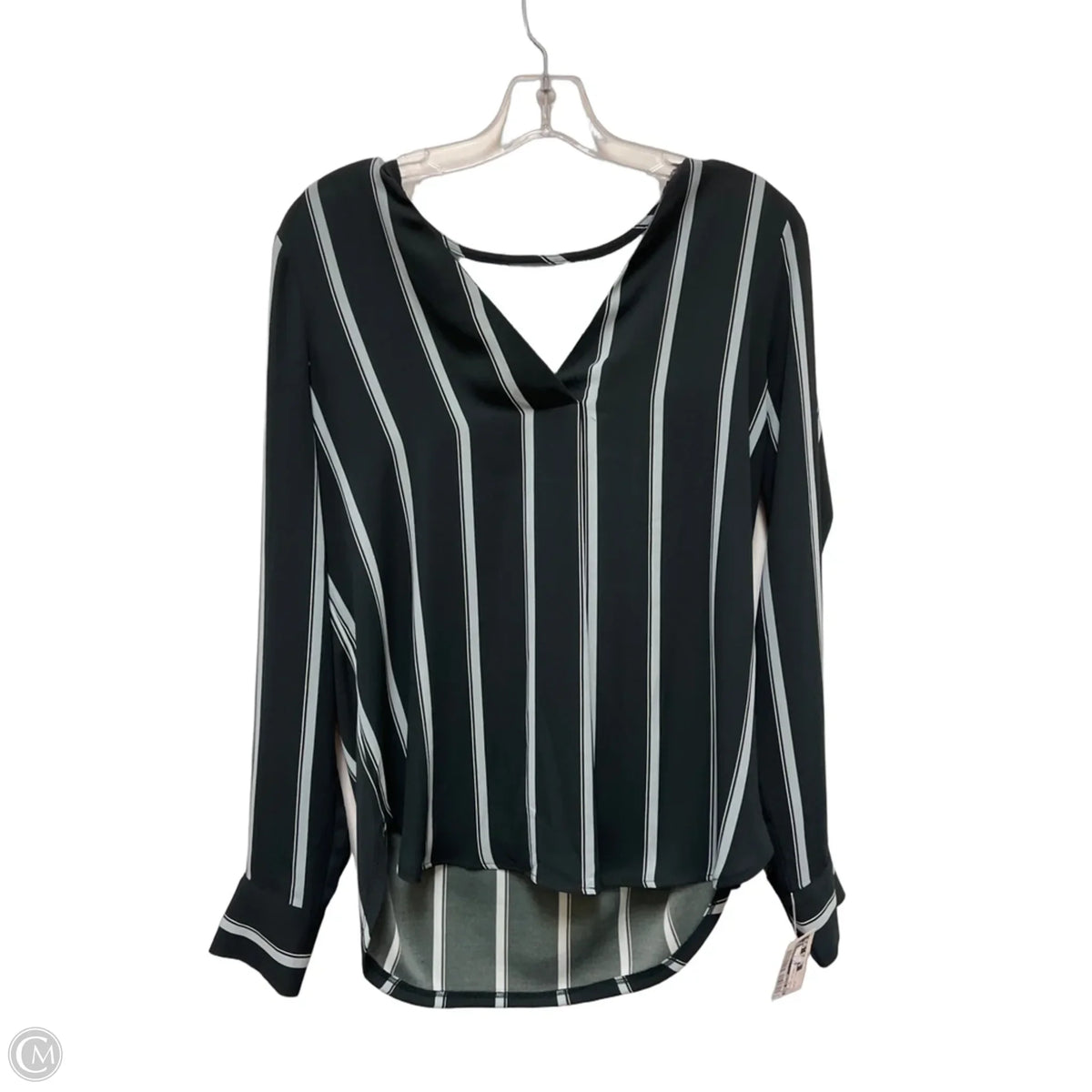 Top Long Sleeve By Ann Taylor In Striped Pattern, Size: S