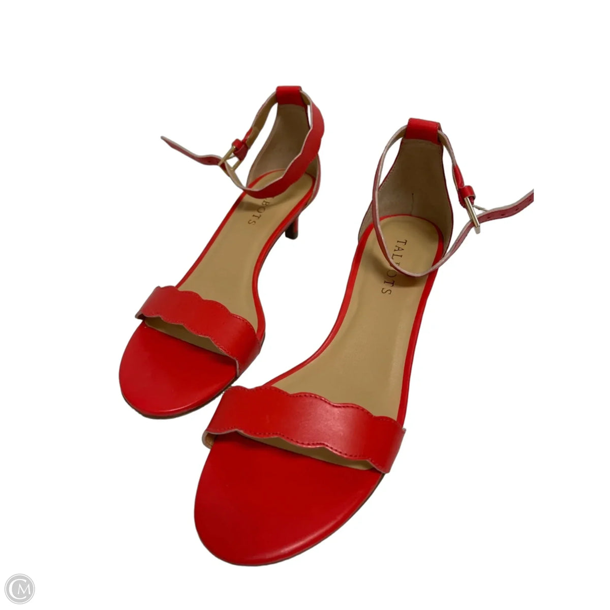 Sandals Heels Kitten By Talbots In Red, Size: 8