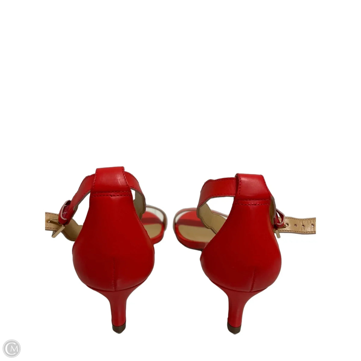Sandals Heels Kitten By Talbots In Red, Size: 8