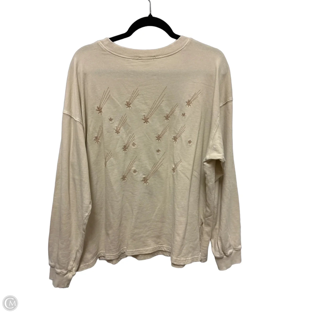 Sweatshirt Crewneck By Easel In Cream, Size: M