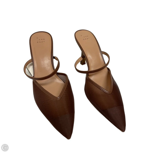Sandals Heels Stiletto By A New Day In Brown, Size: 11