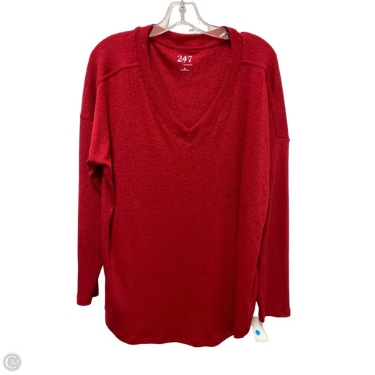 Top Long Sleeve By Maurices In Red, Size: Xl