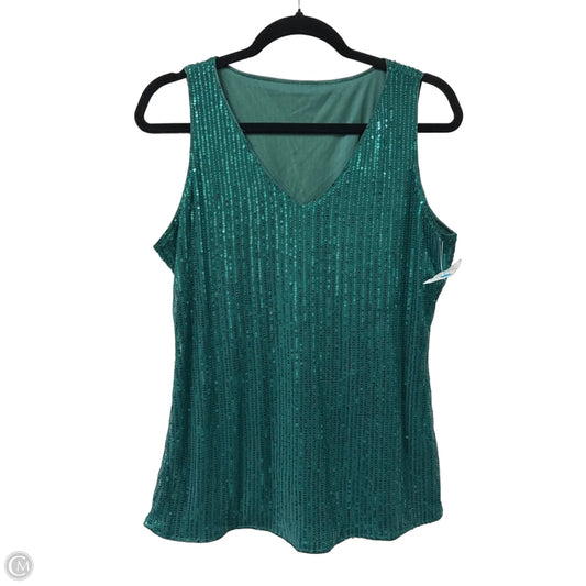 Top Sleeveless By Clothes Mentor In Green, Size: M