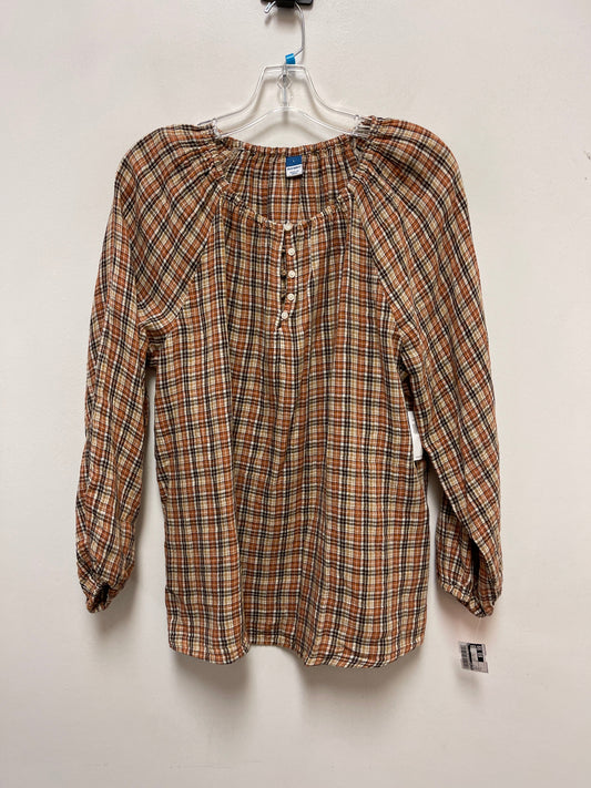 Top Long Sleeve By Old Navy In Brown, Size: L