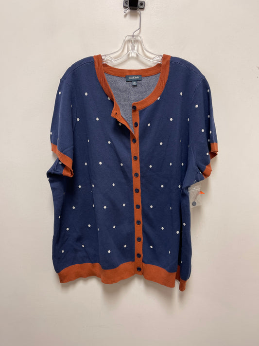 Sweater Short Sleeve By Modcloth In Blue & Brown, Size: 4x