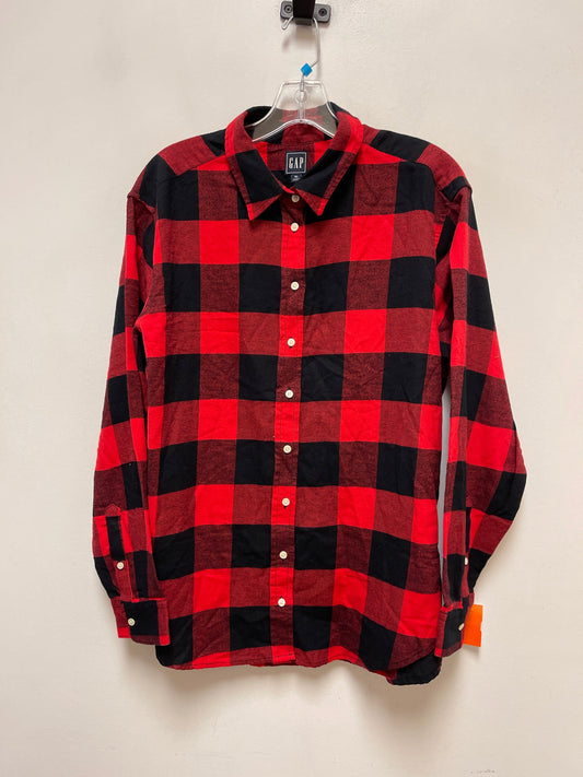 Top Long Sleeve By Gap In Black & Red, Size: Xl