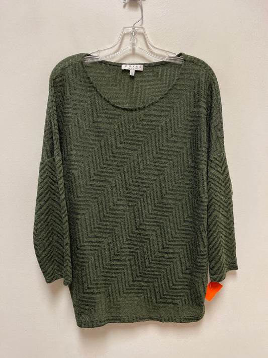 Top Long Sleeve By Chaus In Green, Size: L