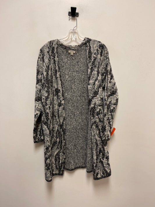 Cardigan By Lucky Brand In Black & Grey, Size: M