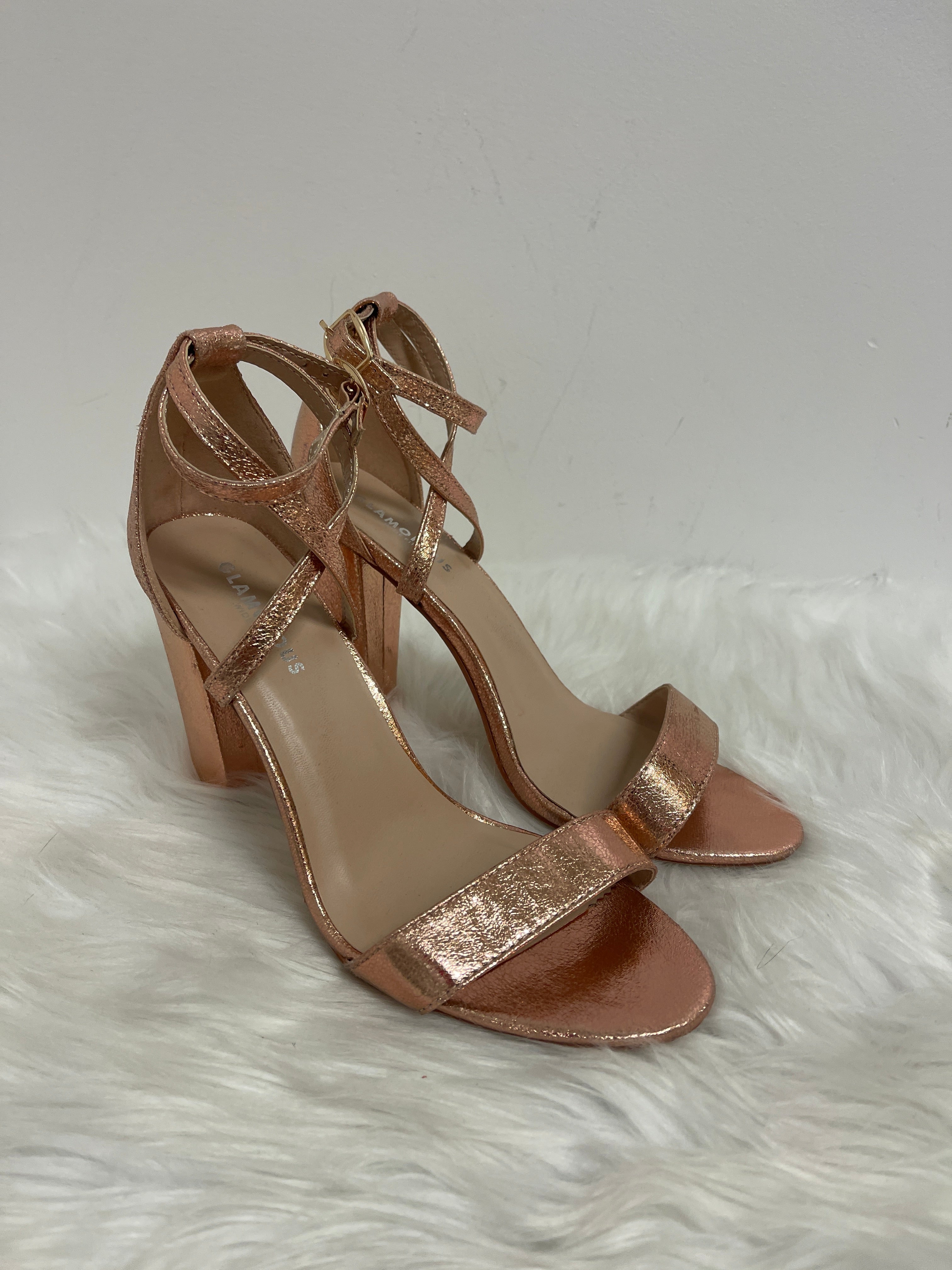 Sandals Heels Block By Glamorous Size: 6