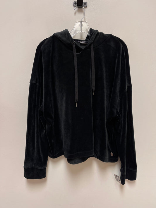 Sweatshirt Hoodie By Dkny In Black, Size: L