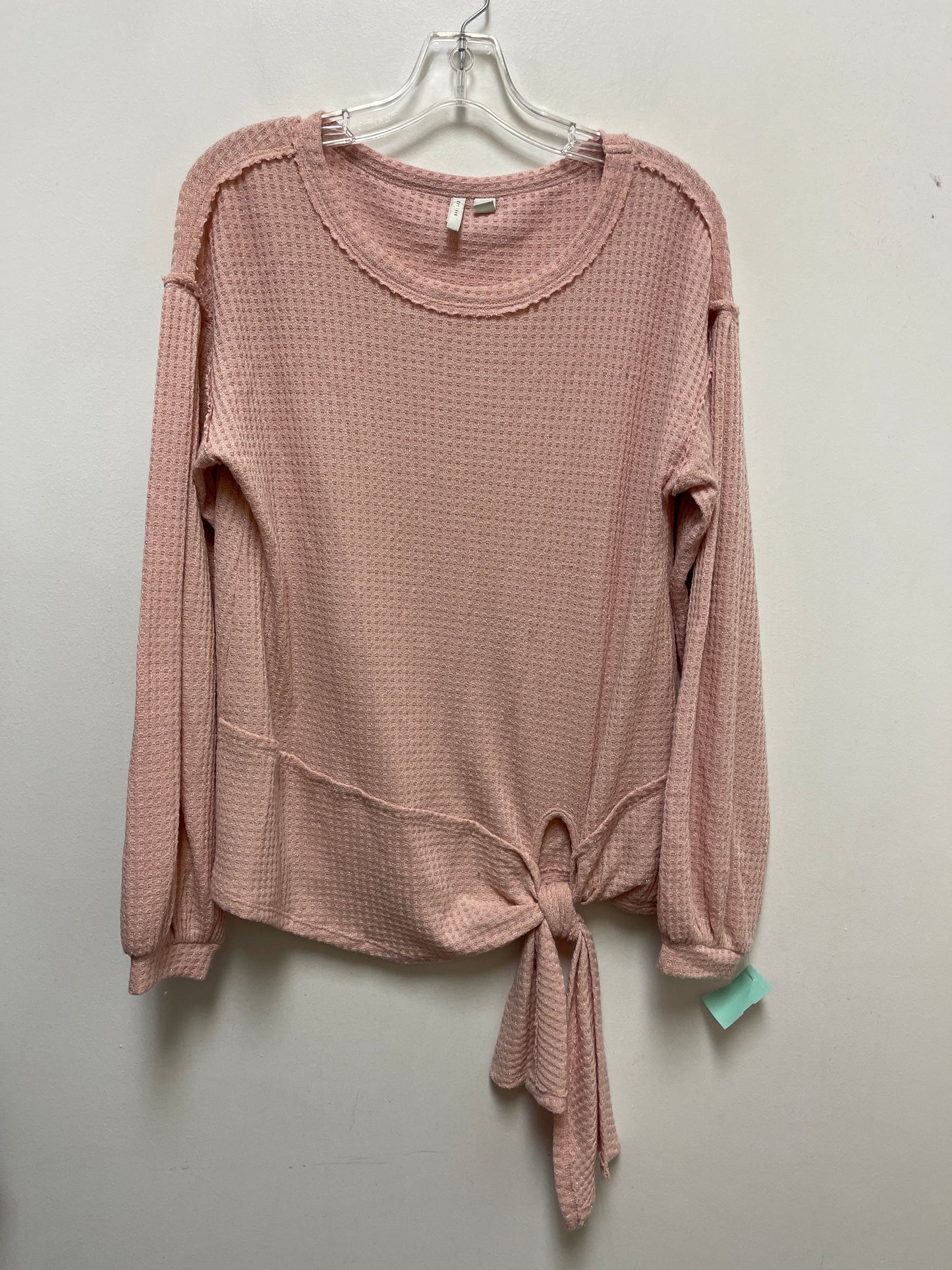 Top Long Sleeve By Cato In Pink, Size: S