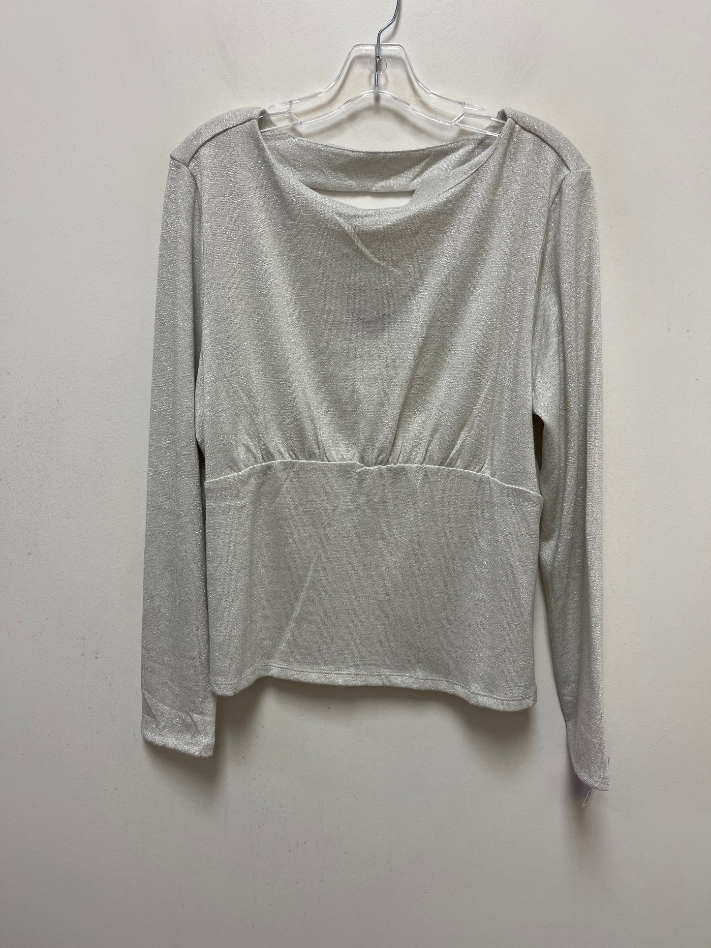 Silver Top Long Sleeve Banana Republic, Size Xl