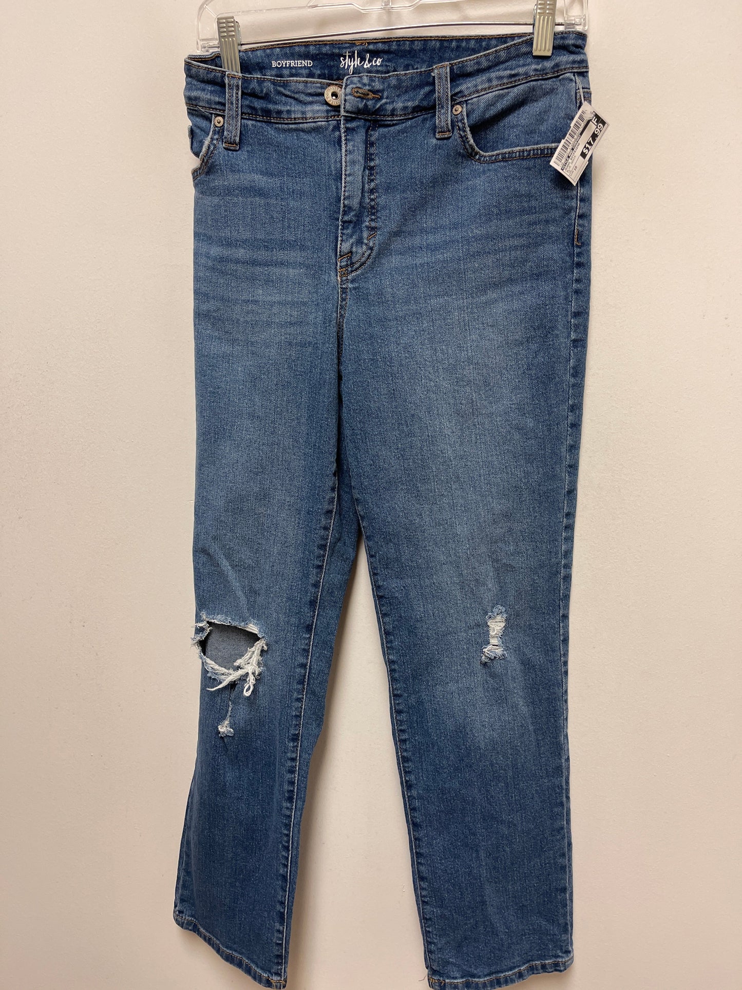 Blue Denim Jeans Boyfriend Style And Company, Size 10
