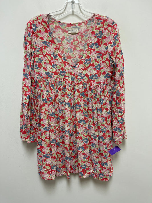 Floral Print Dress Casual Short Denim & Supply By Ralph Lauren, Size S