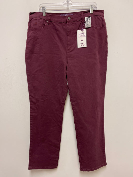 Purple Denim Jeans Boot Cut Gloria Vanderbilt, Size 18