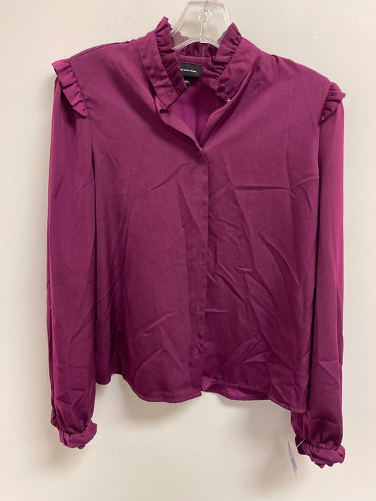 Purple Top Long Sleeve Who What Wear, Size Xs